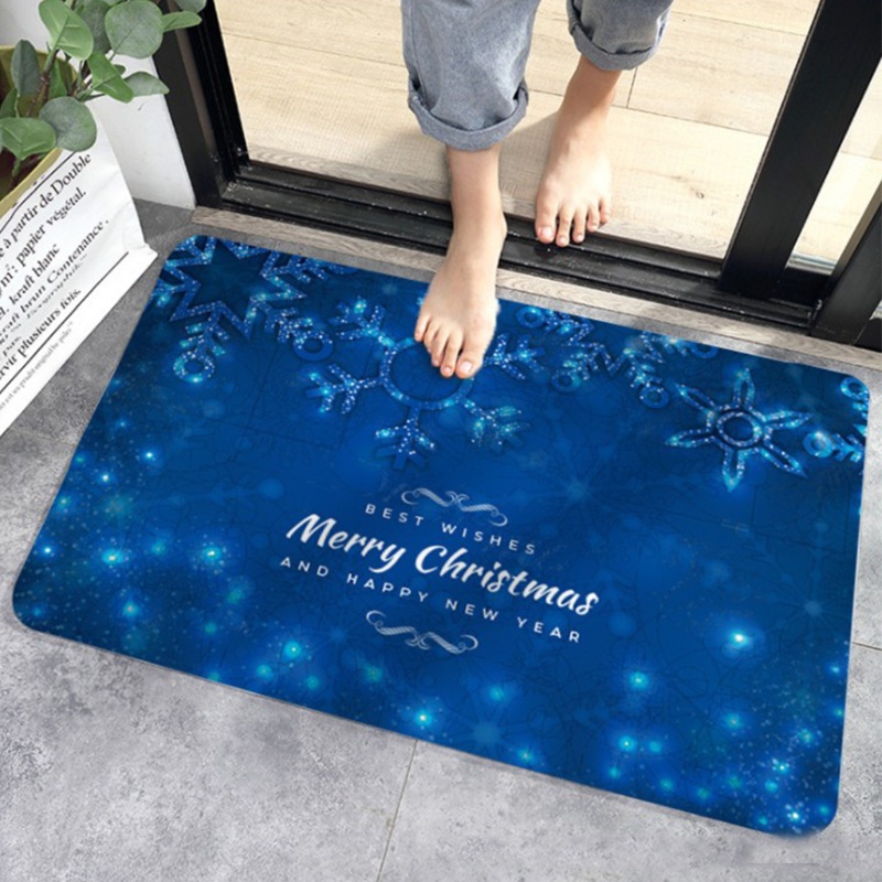Thảm Lót Sàn Chống Trượt In Họa Tiết Giáng Sinh Trang Trí Nội Thất