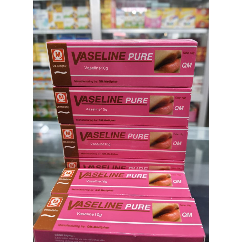 VASELINE PURE QM 10 G cho đôi môi mềm mịn,hết khô nẻ môi | BigBuy360 - bigbuy360.vn