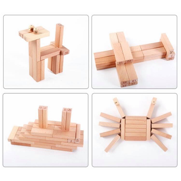 ĐỒ CHƠI DOMINO RÚT GỖ CHO BÉ THÔNG MINH