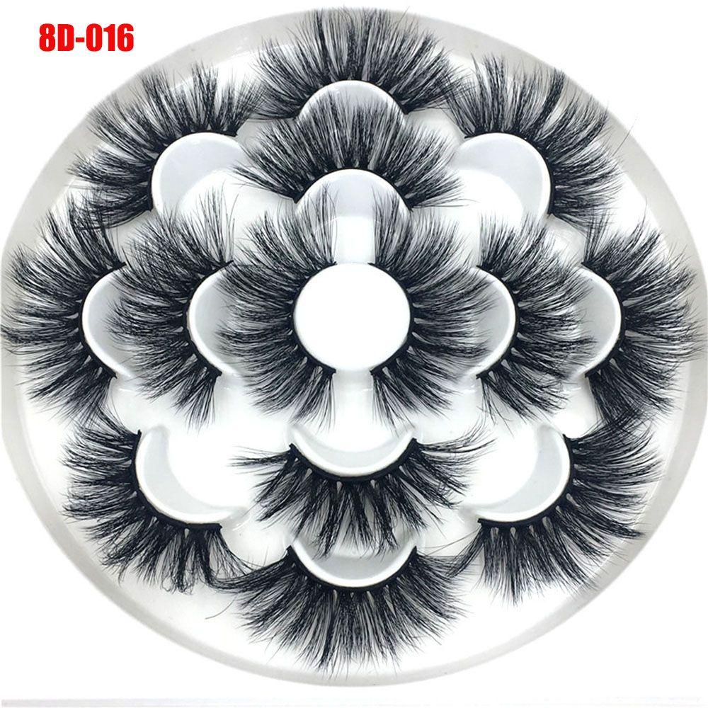 HS Set 7 Cặp Lông Mi Giả SKONHED Dày 25mm Trang Điểm Thủ Công