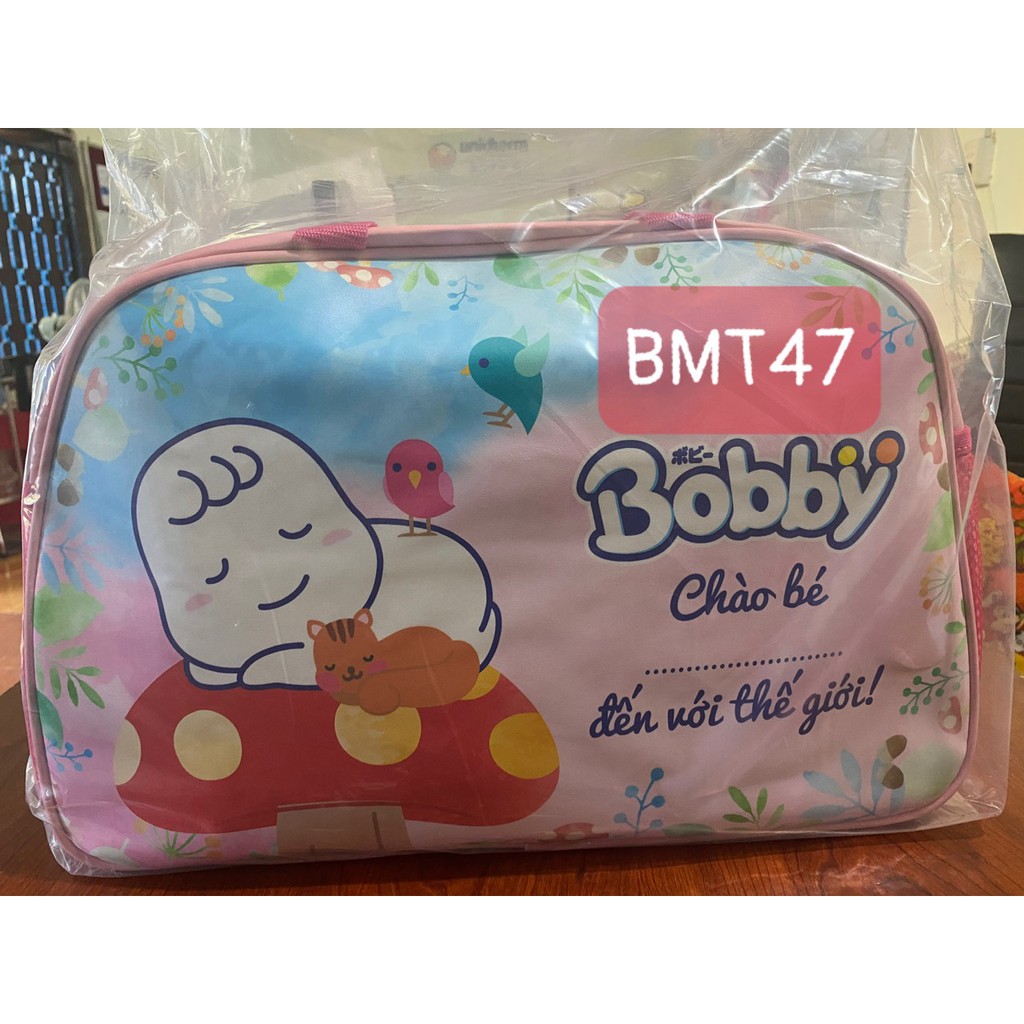 Miếng lót Bobby 1-28,tã dán Bobby XS42, khăn ướt Bobby 100, BVS Mama 12m, tã dán Caryn 3m, túi mẹ bé