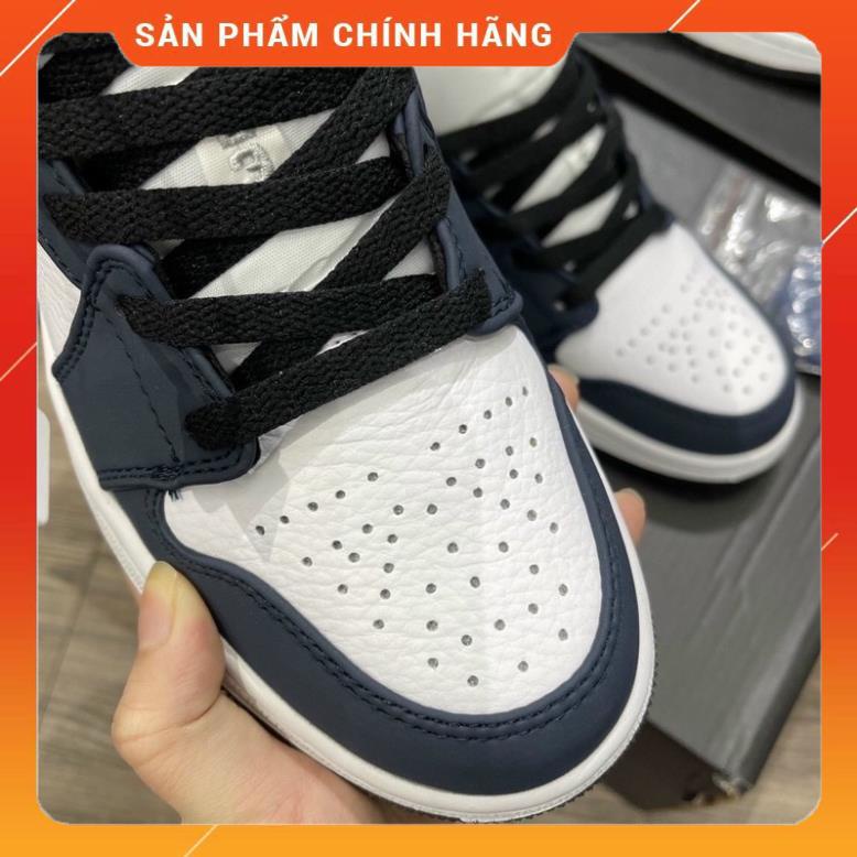 Giày 𝐉𝐨𝐫𝐝𝐚𝐧 1 low Xanh Navy, Giày JD1 low Xanh than Navy cổ thấp bản đẹp đầy đủ bill box | BigBuy360 - bigbuy360.vn