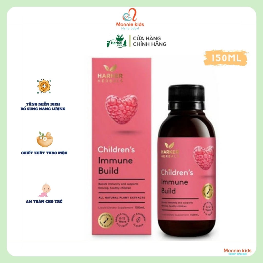 Siro tăng sức đề kháng cho bé Harker Herbal 150ml, siro tăng cường miễn dịch - Monnie Kids