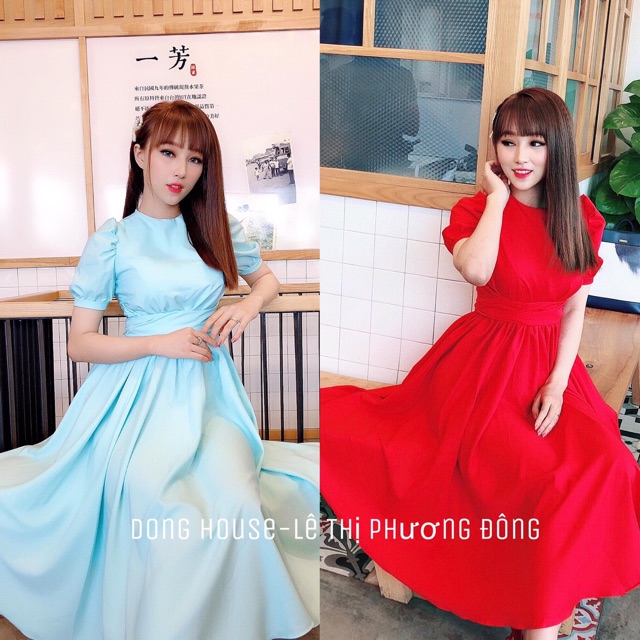 Đầm xoè thắt nơ