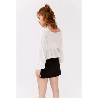 Áo sơ mi dài tay chun eo - 92Wear