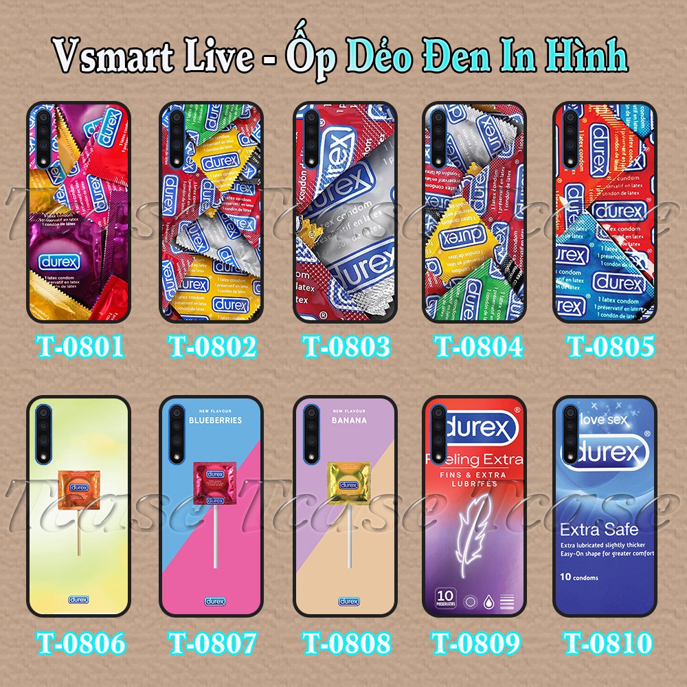 Ốp lưng Vsmart Live dẻo đen in hình BCS Durex