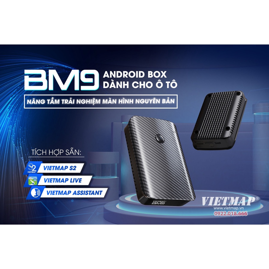 Carplay Android Box Vietmap BM9 Chính Hãng - Cấu Hình Khủng 2022 - Quà Tặng Cực Chất - Tất Cả Trong 