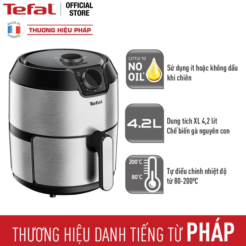 (QUÀ TẶNG)NỒI CHIÊN KHÔNG DẦU TEFAL 4.2L EY201D15 &amp; EY401D15