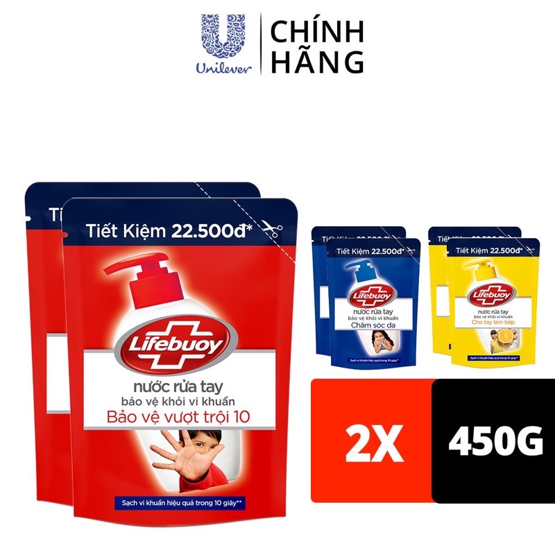 Nước rửa tay Lifebuoy bảo vệ vượt trội/ bảo vệ da/ làm bếp 500G | BigBuy360 - bigbuy360.vn