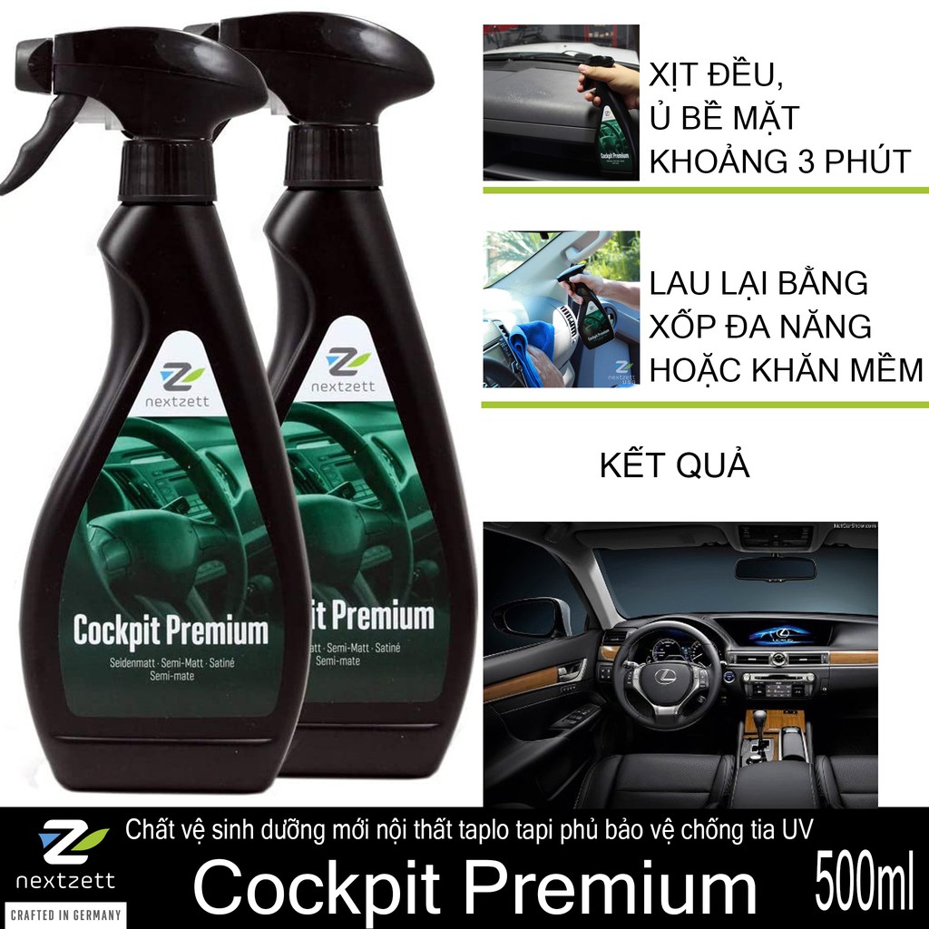 Chất vệ sinh dưỡng mới nội thất premium hãng nextzett, mã 92470515