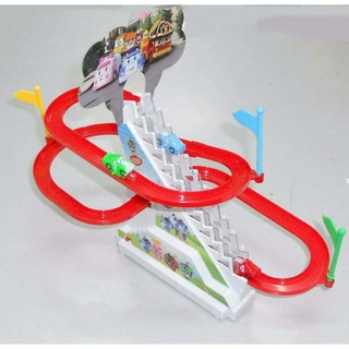 Đồ chơi đường đua poly ô tô leo dốc phát nhạc