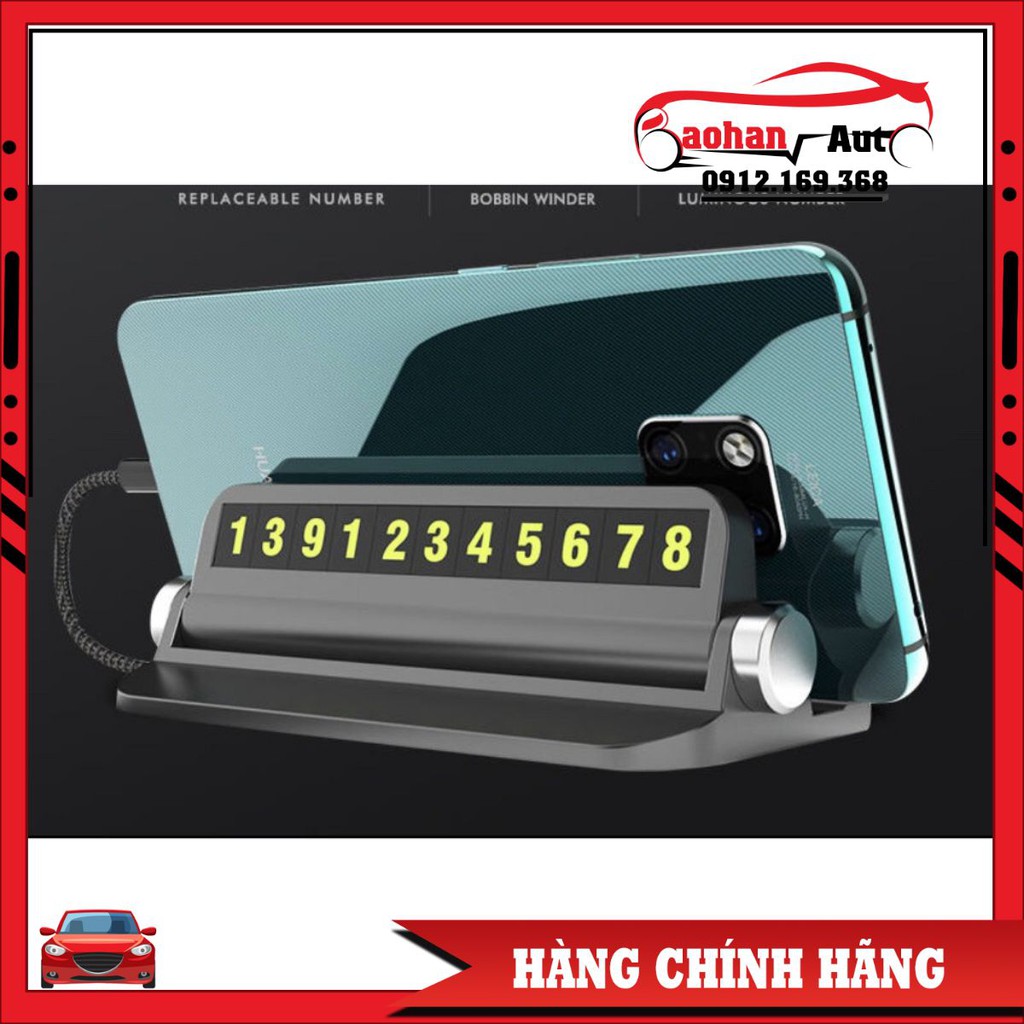 (GIÁ SIÊU RẺ)Bảng số điện thoại đỗ xe ô tô kiêm giá đỡ điện thoại