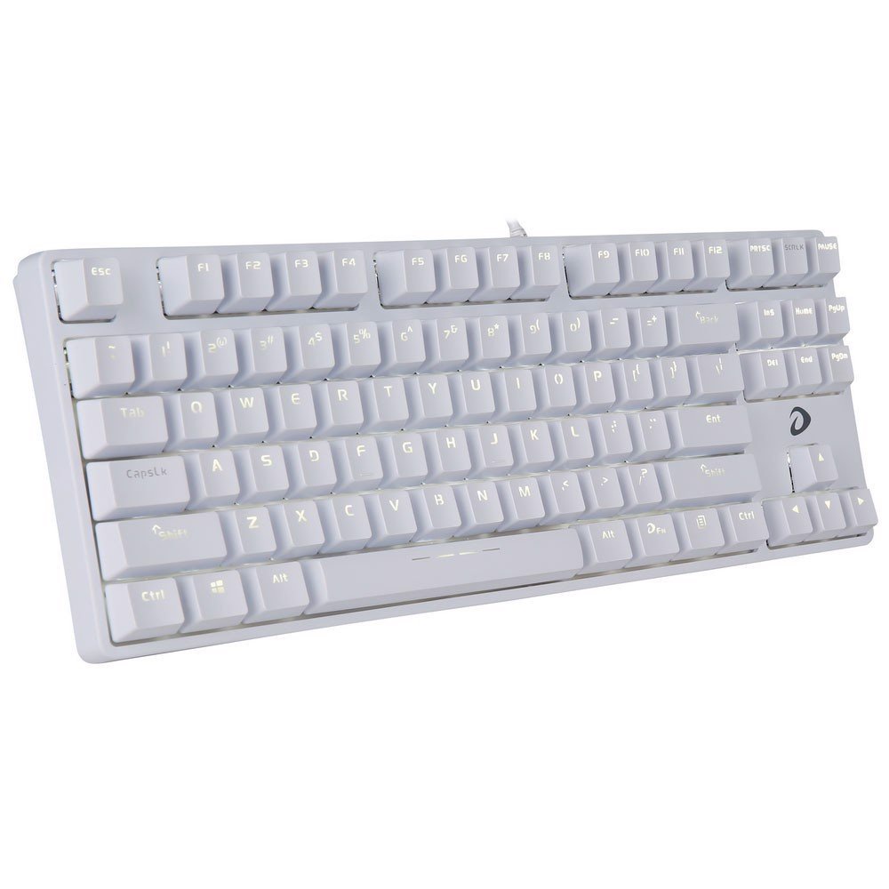 Bàn phím cơ gaming màu trắng DareU EK87 White Red Switch 87 Phím