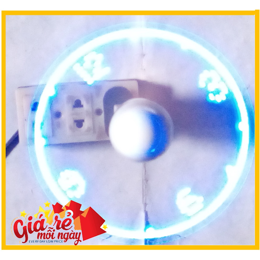 Quạt USB tạo kiểu đồng hồ LED khi quay điều chỉnh được linh hoạt dành cho máy tính notebook -kimoanh073