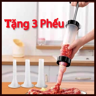 Dụng cụ nhồi lạp xưởng 🔥freeship🔥 dụng cụ nhồi xúc xích bằng tay 3 phễu tiện lợi