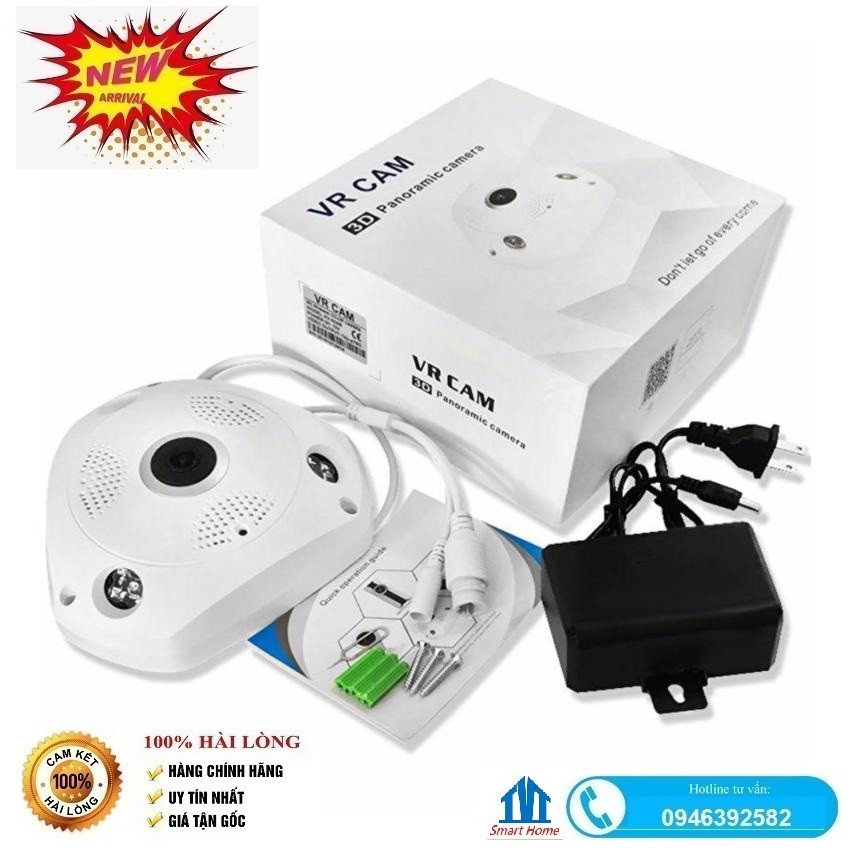 CAMERA IP VR CAM 3D 3 Chiều 360 Độ -Toàn Cảnh