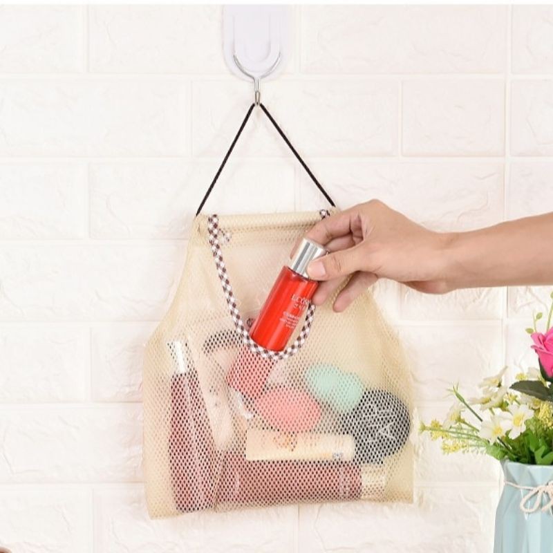 Túi lưới đựng mỹ phẩm, túi đựng hành tỏi treo bếp hàng nhập khẩu