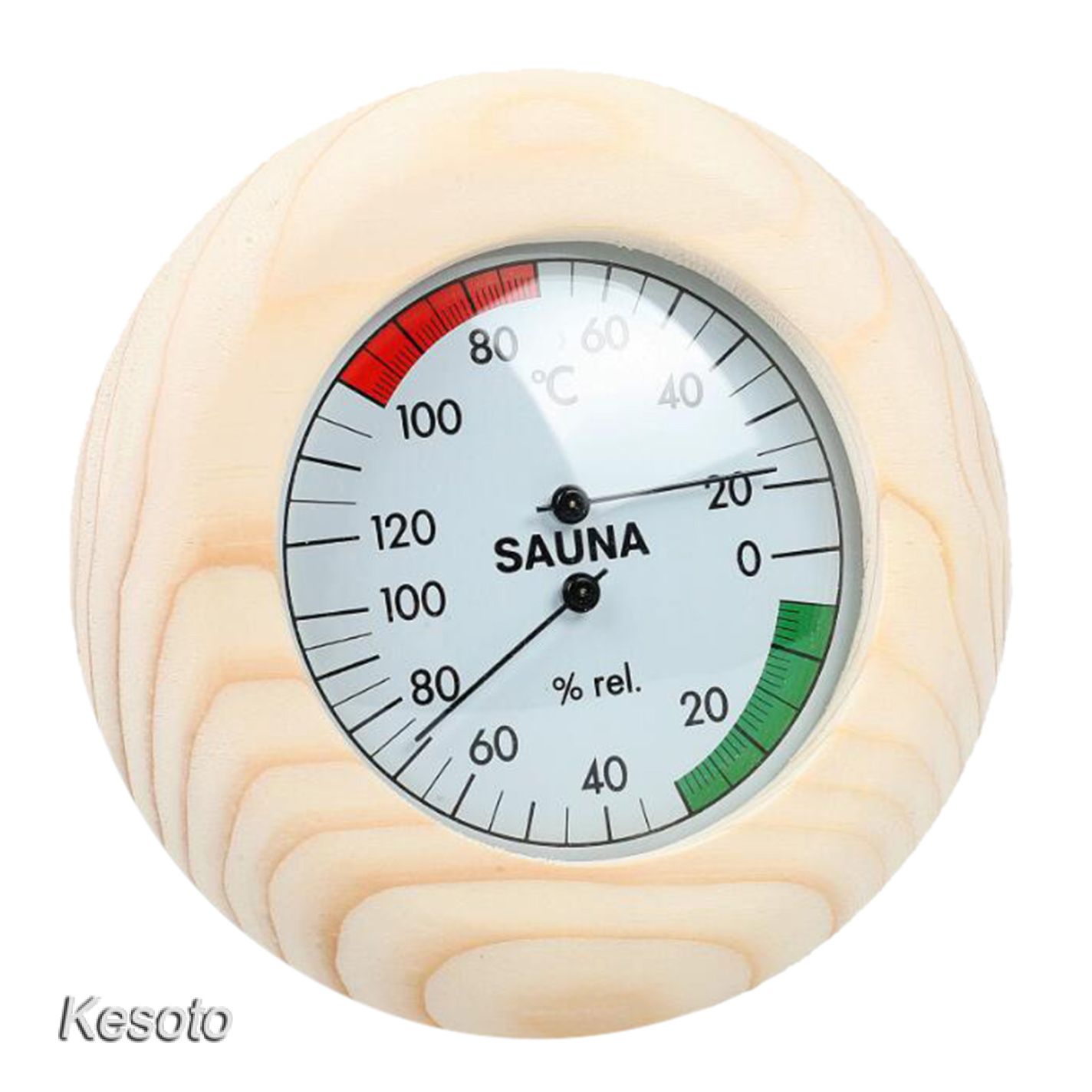 [KESOTO]Digital Sauna Wooden Hygrothermograph Thermometer & Hygrometer fpr Sauna Room