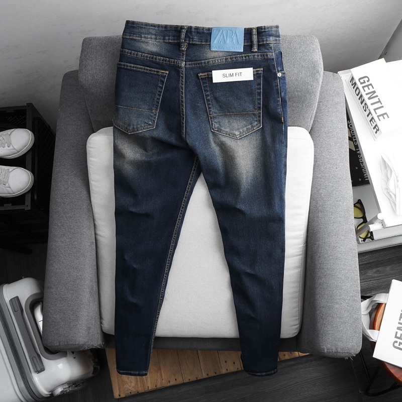 Quần jean nam xanh nhạt hàng cao cấp VNXK co giãn slimfit | BigBuy360 - bigbuy360.vn