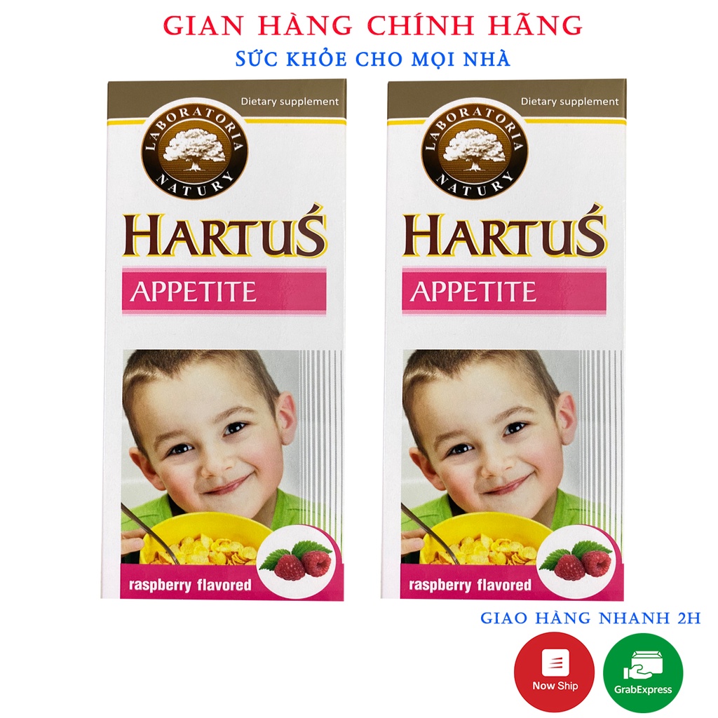 Siro ăn ngon cho bé Hartus Appetite - cho trẻ từ 6 tháng, 1, 2 tuổi giúp hết biếng ăn, ăn nhanh hơn