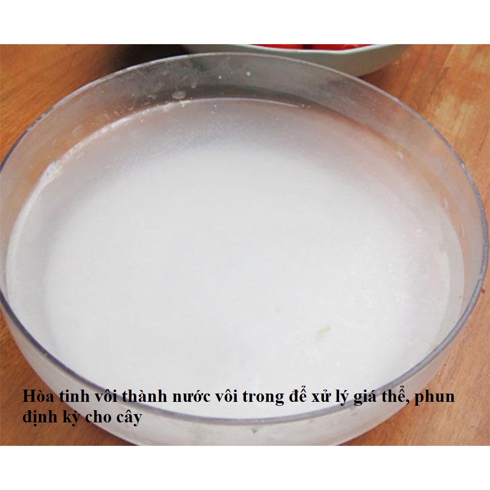 TINH VÔI SIÊU SÁT KHUẨN 98% 1kg (tăng PH -sát khuẩn cao) gói 1kg