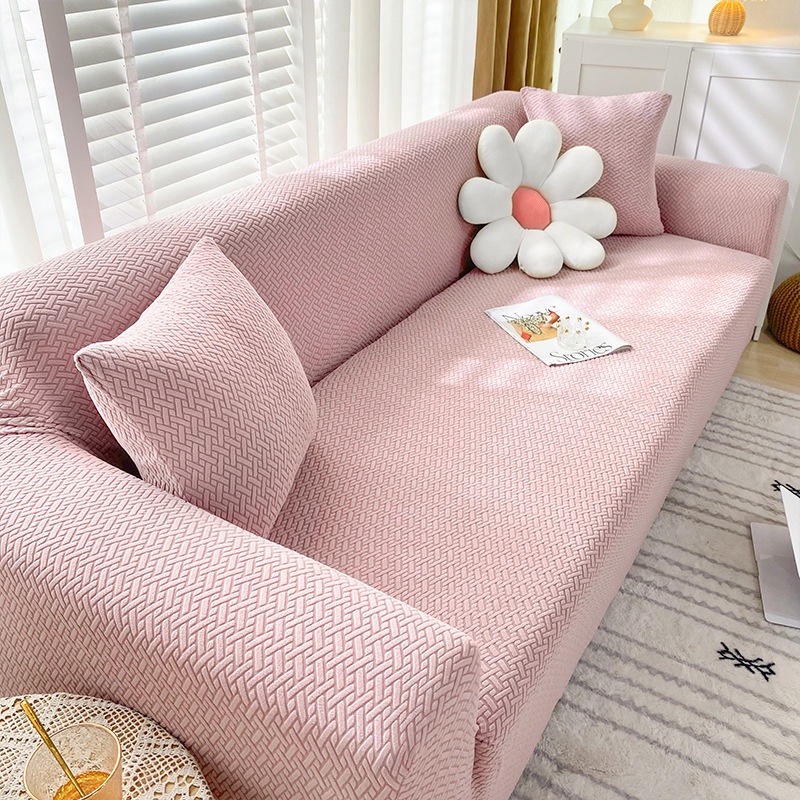 Vỏ Bọc Ghế Sofa 1/2/3/4 Chỗ Ngồi Hình Chữ L Họa Tiết Kẻ Sọc Co Giãn Trang Trí Nhà Cửa