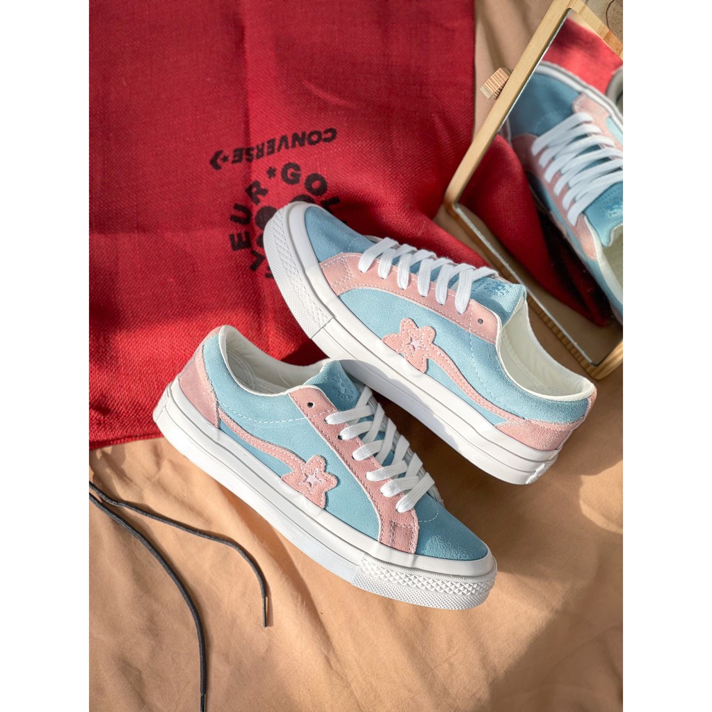 [ 𝐂𝐇𝐈́𝐍𝐇 𝐇𝐀̃𝐍𝐆 ] Converse Golf Le Fleur x Converse Onestar Suede Plume/Pink Low