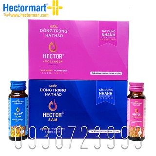 ✅(Date mới) - Combo 1 hộp 10chai Hector Collagen & 10 Chai Hector Sâm giúp tăng sức khỏe, trẻ hóa làn da