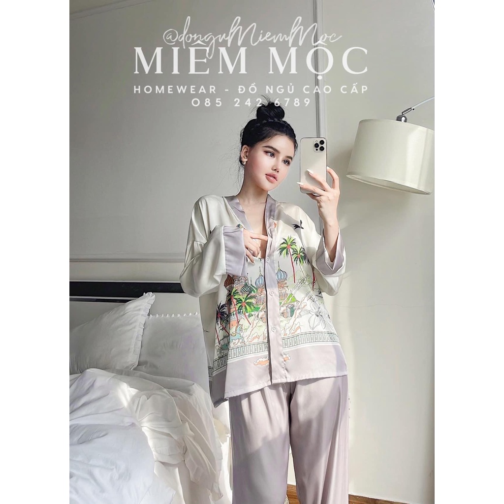 ĐỒ BỘ PYJAMA NỮ XƯỚC hàng thiết kế - đồ bộ mặc nhà