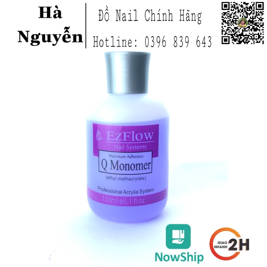 Luu Huỳnh Tím Nhanh Khô EzFlow - Liquid  EzFlow ĐẮp Bột, Đắp HOa 150ml - liquid chuẩn không pha