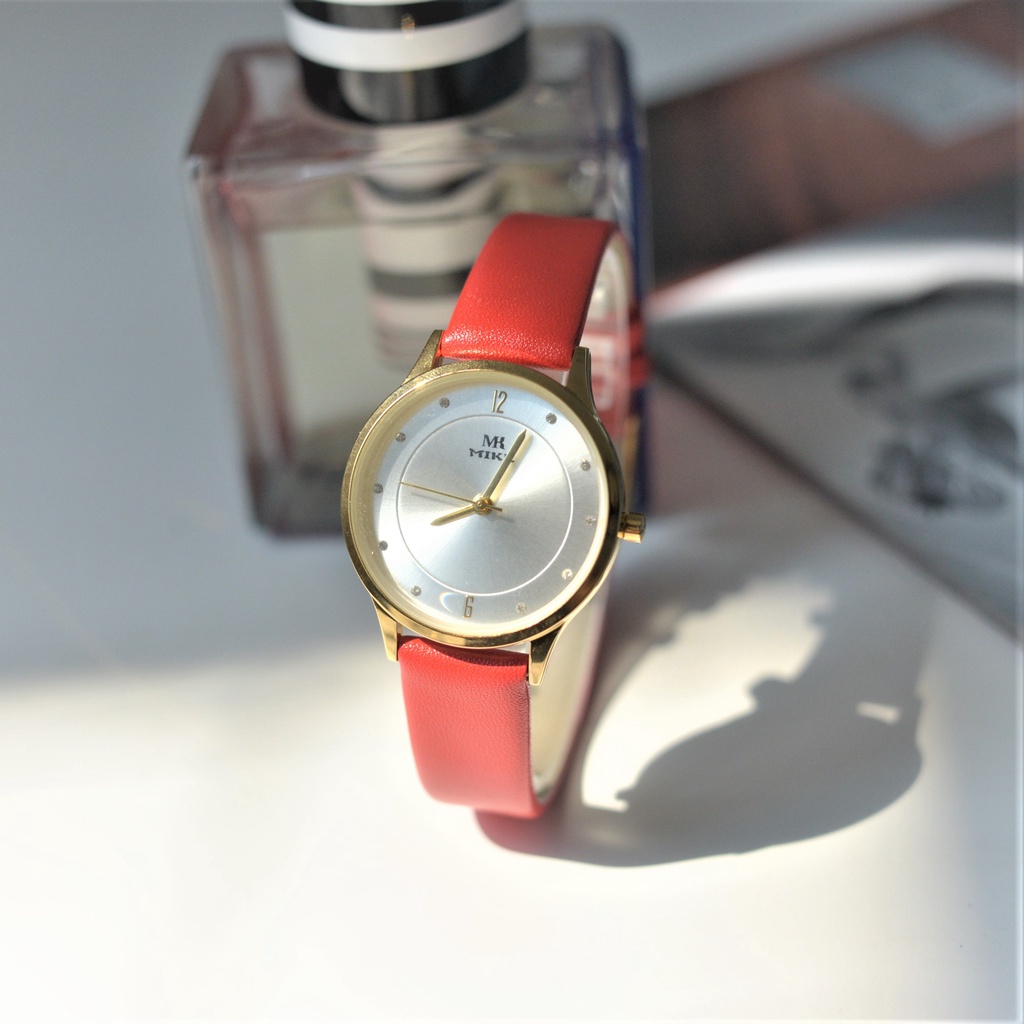 Đồng hồ nữ dây da Mike 8278 mặt tròn chính hãng, chống nước bảo hành 12 tháng