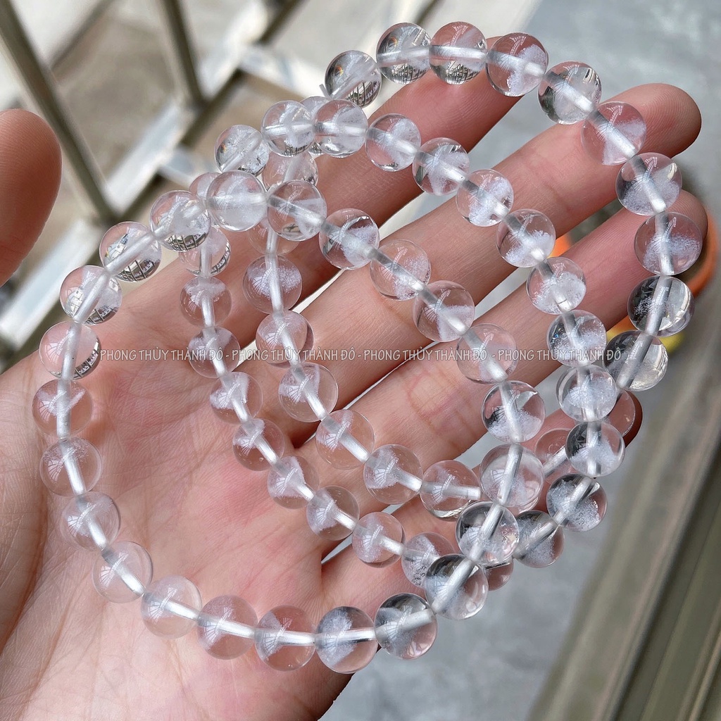 Chuỗi Vòng Ưu Linh Trắng Bao Thể Kim Tự Tháp - Phong Thủy Thành Đô