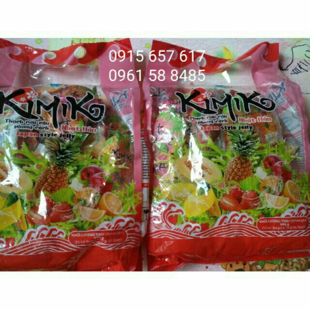 THẠCH TÚI KIMIKO LONG HẢI TÚI 990 GAM ( 55 GÓI NHỎ )
