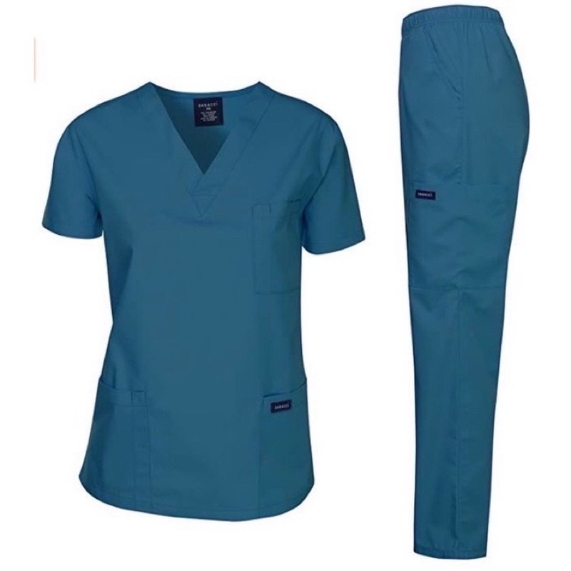 Bộ  SCRUBS LINE PEN MU BLOUSE& SCRUBS chất liệu KAKI LỤA CAO CẤP dành cho bác sĩ, điều dưỡng