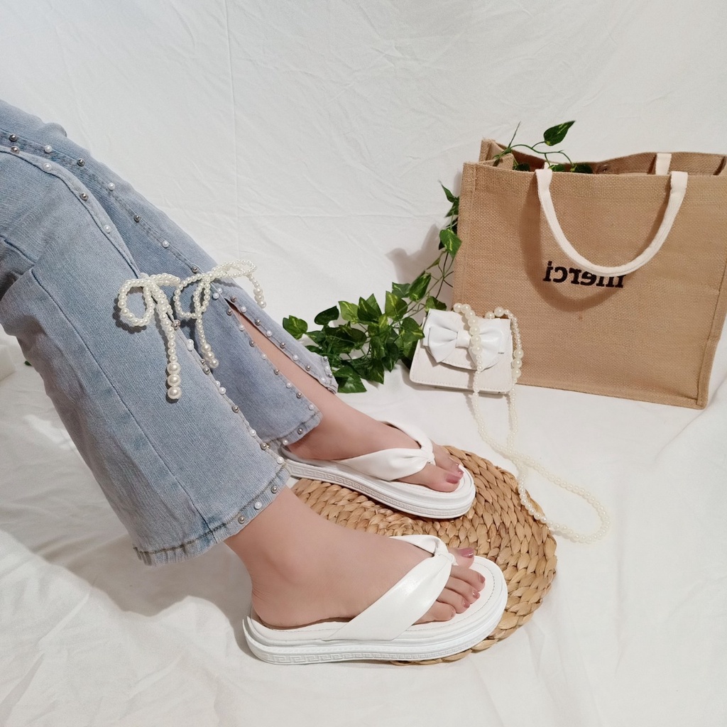 Dép bánh mì nữ đế dày quai kẹp xỏ ngón chất siêu mềm,hình shop tự chụp thật