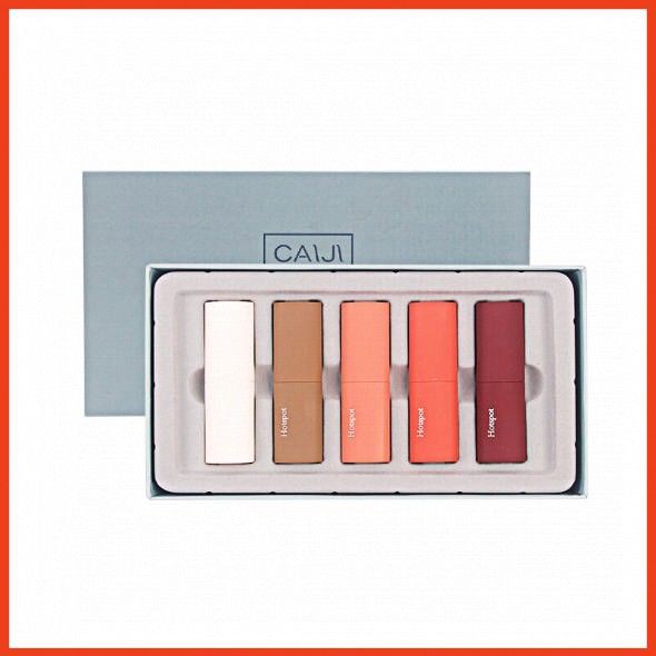 Son Sáp Lì CAIJI Mousse Velvet Lipstick Full Set 5 Cây Nội Địa Trung ST01