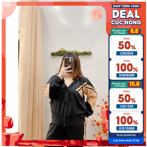 Set thể thao dài phối LV