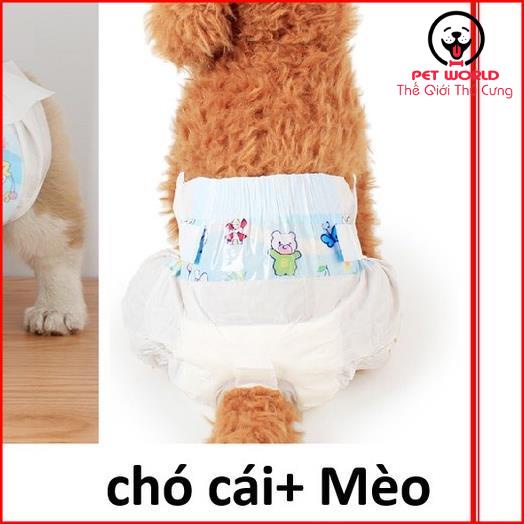 Bịch 12 miếng Tã bỉm vệ sinh cho chó mèo (giống cái)