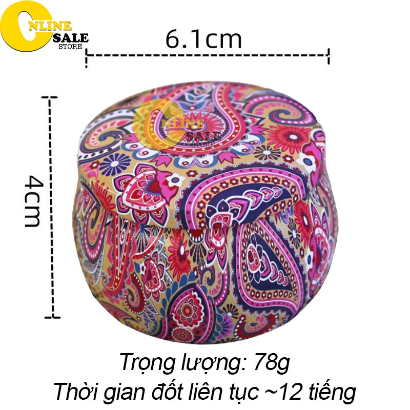 Sáp Nến Thơm Hoa Khô trang trí phòng, bàn làm việc, homestay hương Thiên Nhiên Cho Mùi Thơm Dễ Chịu, Thư Giãn Tinh Thần