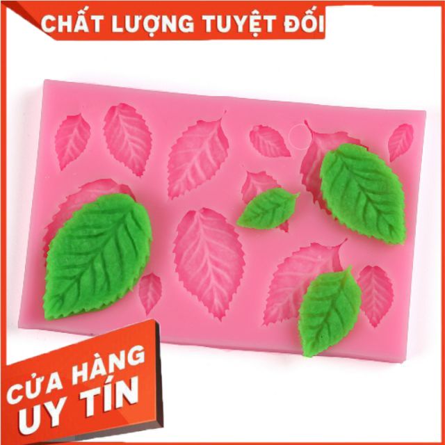 Khuôn silicone 4D Lá hoa hồng