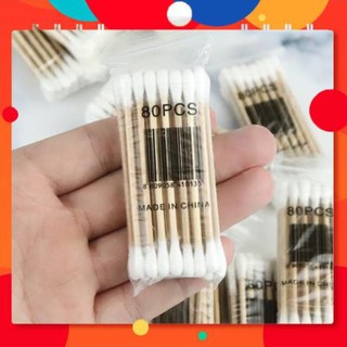 Que Bông Tai - Cán Gỗ  Bông to 1000đ 1000 - Hàng Có Sẵn Trong Kho