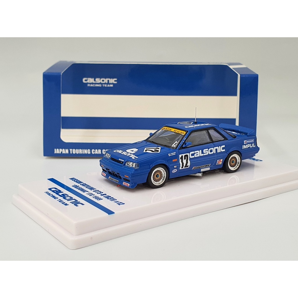Xe Mô Hình Nissan Skyline GTS-R (R31) #12 "CALSONIC" JTC 1989 1:64 INNO-MODELS (Xanh)