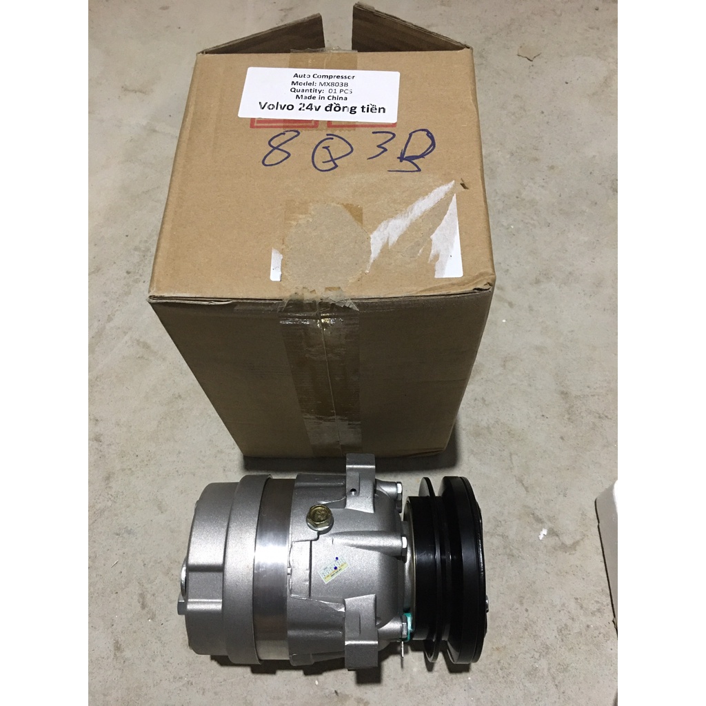 Lốc điều hoà dùng cho xe máy xúc Deawo máy xúc Vovol huyndai doăng đồng tiềnn 24V