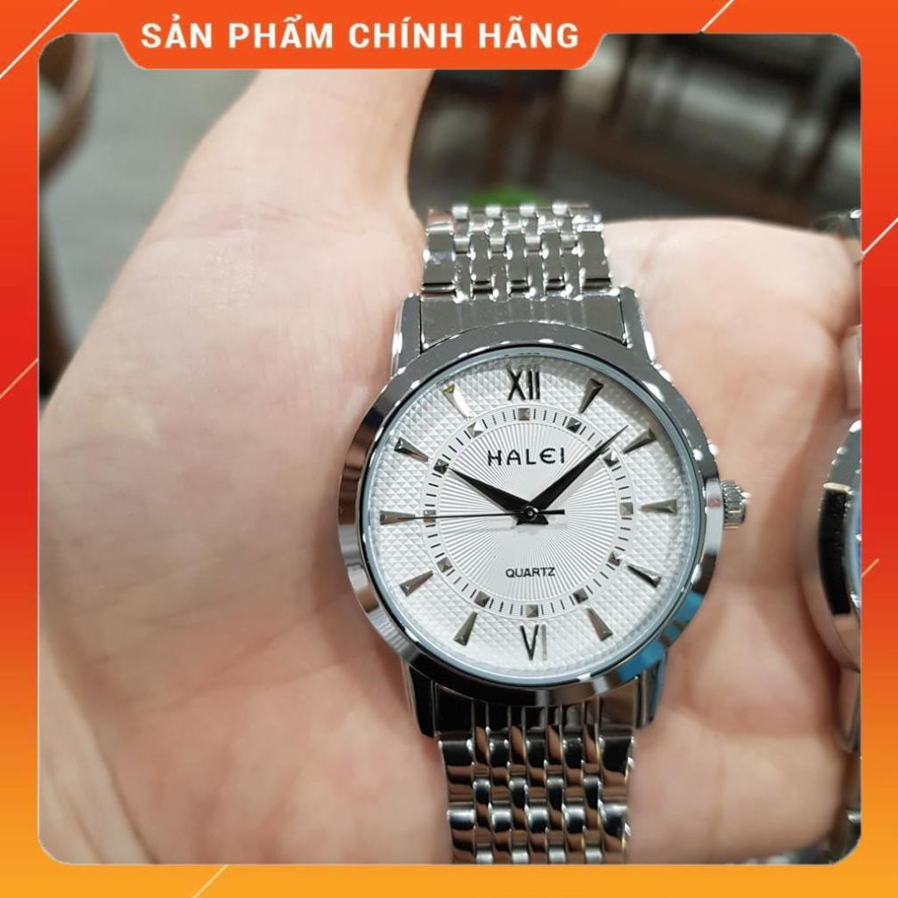 Hot!!! Đồng hồ nam Halei dây thép lụa bạc cao cấp chính hãng TONY WATCH 68 giá re