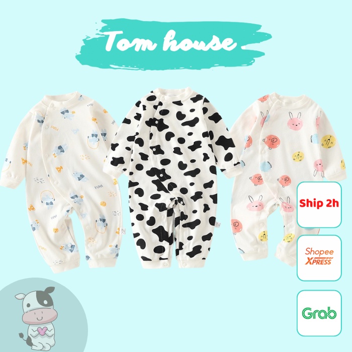Body Dài Tay Thu Đông Cúc Giữa Cho Bé Trai Bé Gái Bé Sơ Sinh 𝟎𝟖𝐁𝐃𝐃