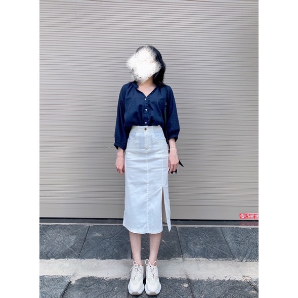 CHÂN VÁY DÀI XẺ CHẤT KAKI THÔ  (VIDEO + ẢNH THẬT) | BigBuy360 - bigbuy360.vn