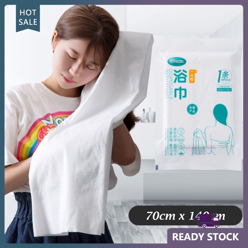 Khăn Tắm Bằng Vải Không Dệt Mềm Nhanh Khô Dùng Một Lần Tiện Dụng