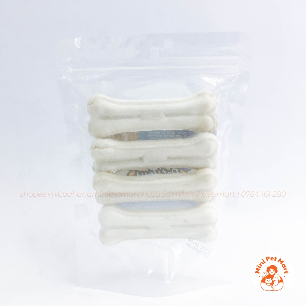 Xương gặm da bò TÀI HƯNG THỊNH 746 (4 cái) - bánh xương, snack, bánh thưởng, xương gặm cho chó