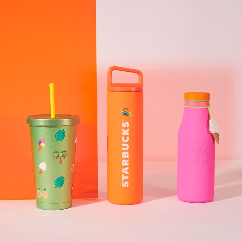 Ly Cold Cup Starbucks Stainless Steel Tropical 18Oz