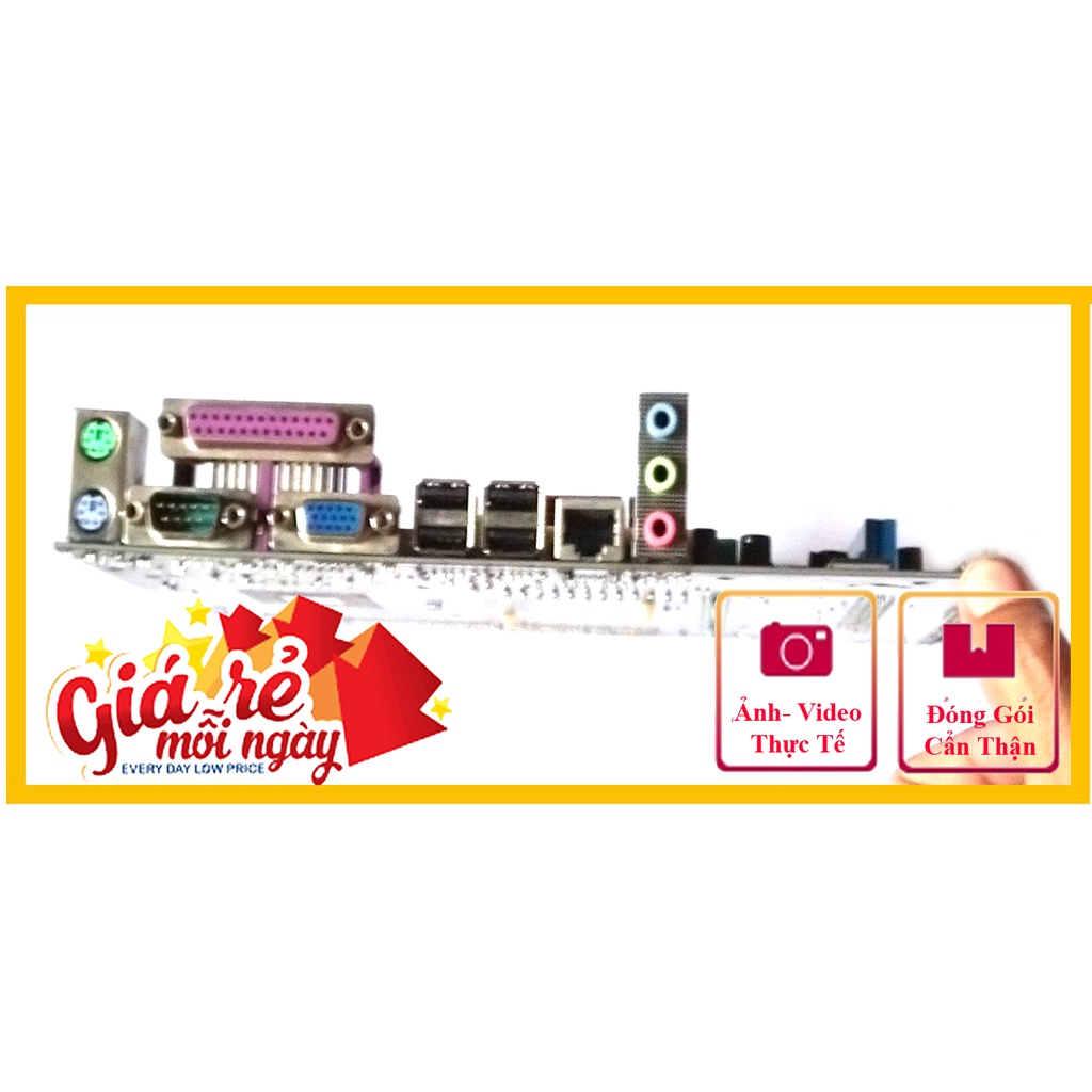 Combo Main G41 DDR3 socket 775 cổng LPT Parallel song song+ Chip E5300+ Quạt+ Keo gói tản nhiệt CPU